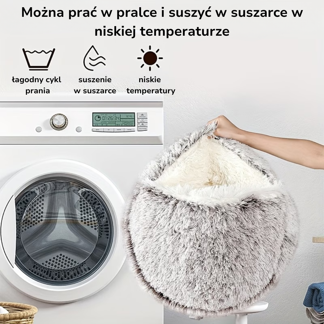 Można prać w pralce i suszyć w suszarce w niskiej temperaturze